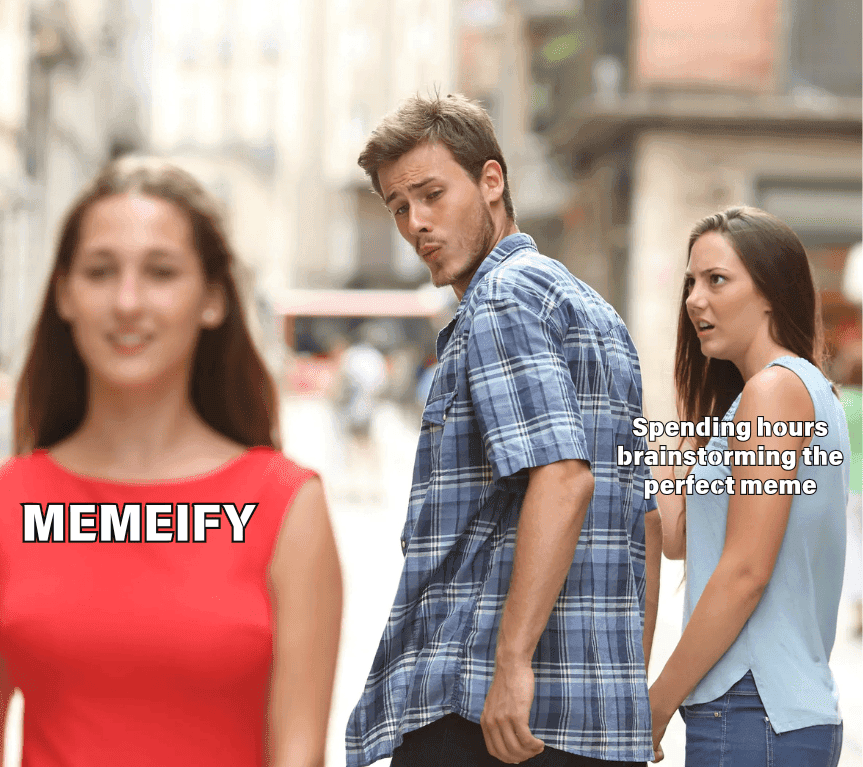 Distracted boyfriend meme about Figma designers looking at Sketch